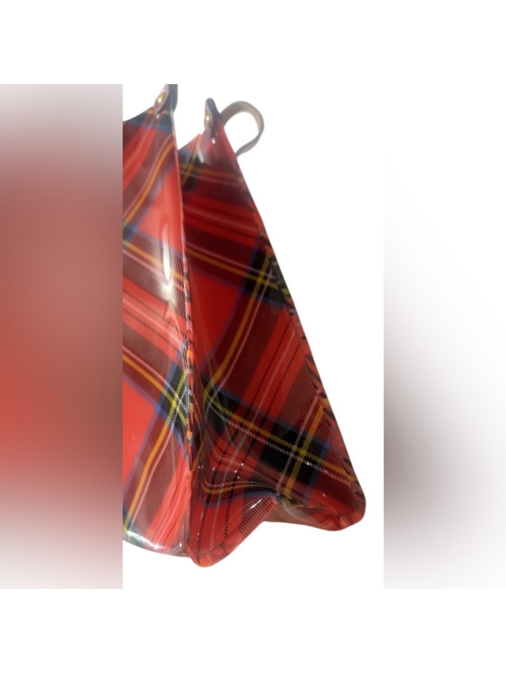 Dooney & Bourke Red Tartan Patent Leather Tote NWT - Picture 3 of 5
